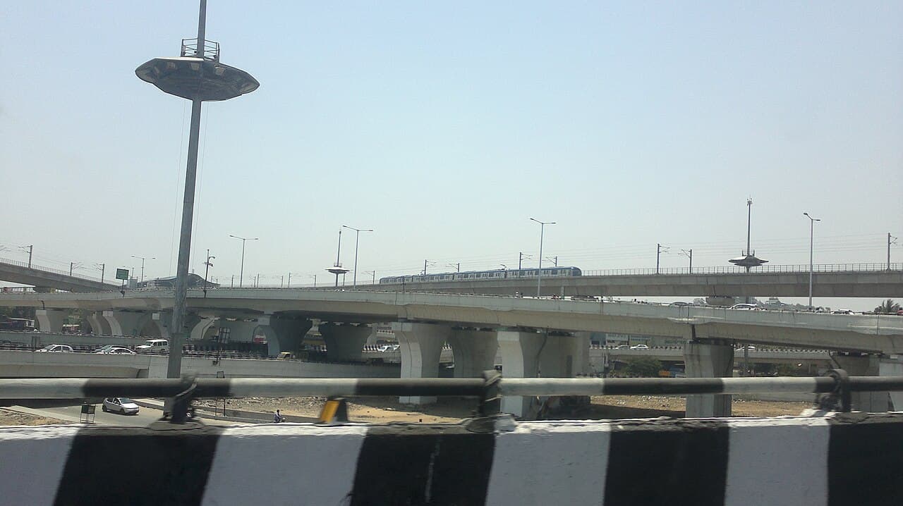 Chennai Metro train and station